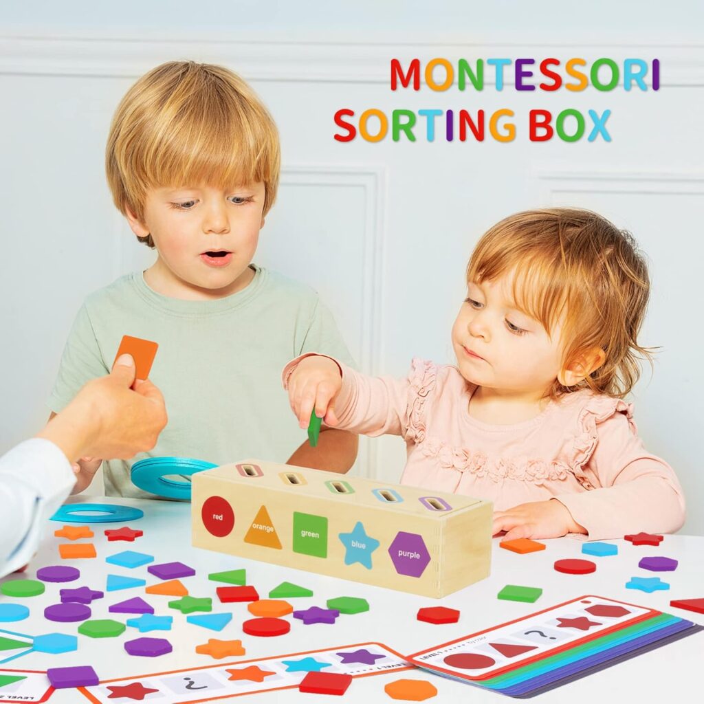 KMTJT Montessori Toys for 2 Year Old | Color Sorting & Stacking Matching Toys | Learning Sorting Toys for Toddlers 1-3 Year Olds | Educational Toy .
