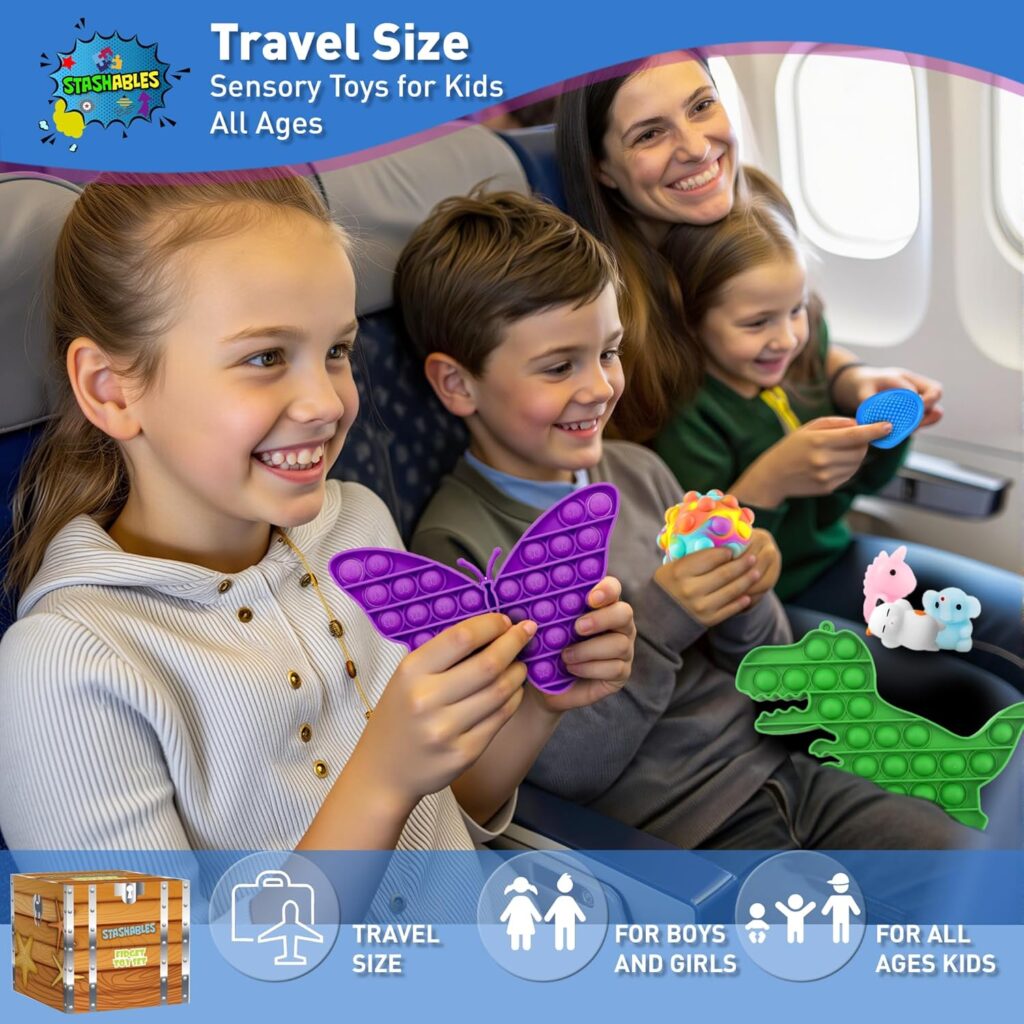 75 pcs Fidget Toys Kids Pack - Classroom Prizes, Pinata Fillers, Treasure Chest Goodie Bag Rewards with Pop its, Party Favours, Sensory Toys, Bulk Fidgets.
