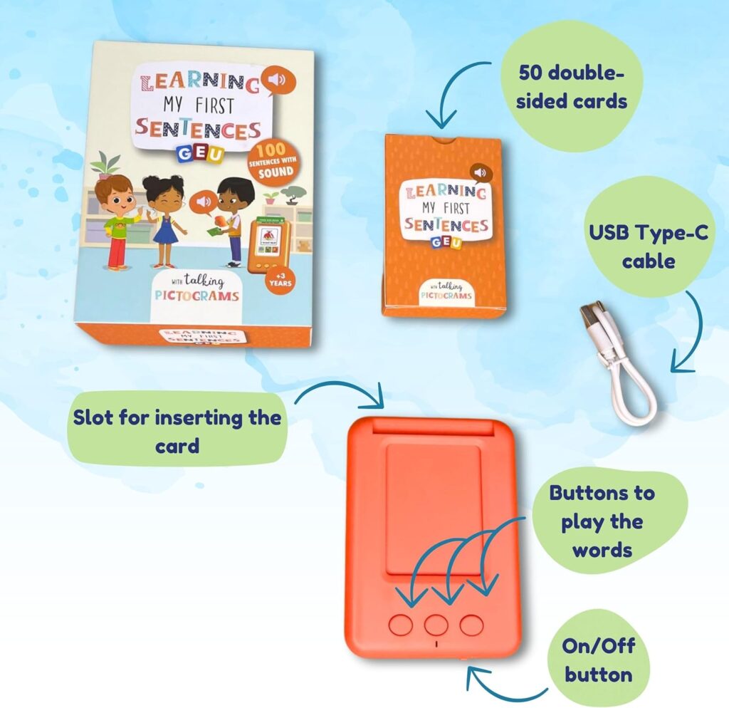 Speech and Language Resources | Talking Flash Cards for Kids | Pocket Speech | Speech Therapy Toys | Learning my First Sentences