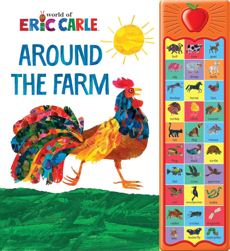 World of Eric Carle Around the Farm – 30-Button Interactive Play a Sound Book – for Toddlers & Early Learning (APPLE SOUND BOOK)